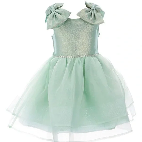Dresses | Bow Tiered Organza Dress Sage Green Teal Size 5 | Poshmark Dresses | Bow Tiered Organza Dress Sage Green Teal Size 5 | Poshmark